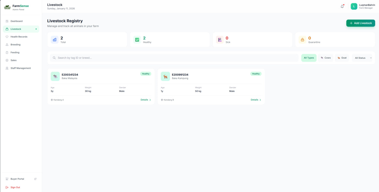 FarmSense – RFID Livestock Monitoring screenshot 4