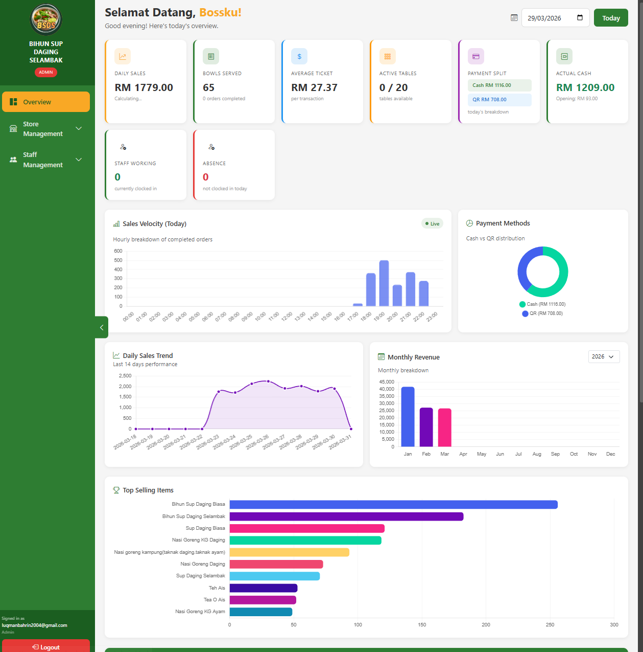 Cloud-Based Restaurant POS & IoT Attendance