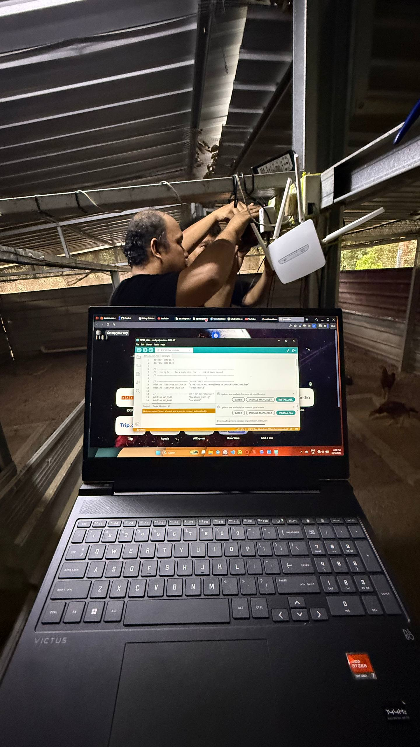 Smart Duck Coop IoT Monitoring